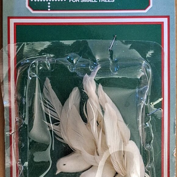 Six Itty Bitty Mini Christmas Tree Craft Decorations NIP - Picture 3 of 5